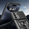Galaxy A17 Kılıf Magnetik Standlı Kamera Korumalı Zore Sürgülü Vega Kapak