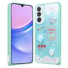 Galaxy A25 Kılıf Parlayan Sıvılı Simli Kabartma Figürlü Zore Cevze Kapak