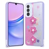 Galaxy A25 Kılıf Parlayan Sıvılı Simli Kabartma Figürlü Zore Cevze Kapak