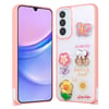 Galaxy A25 Kılıf Parlayan Sıvılı Simli Kabartma Figürlü Zore Cevze Kapak