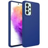 Galaxy A52 Kılıf Metal Çerçeve ve Buton Tasarımlı Silikon Zore Luna Kapak