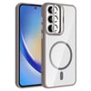 Galaxy A55 Kılıf Standlı ve Kamera Lens Hediyeli M-Safe Şarj Özellikli Zore Etro Kapak