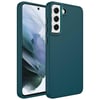 Galaxy S21 FE Kılıf Metal Çerçeve ve Buton Tasarımlı Silikon Zore Luna Kapak