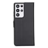 Galaxy S21 Ultra Uyumlu Manyetik Hakiki Deri Cüzdan Kılıf ,Cüzdan Taşımaya Son, Kredi Kart Yuvalı
