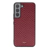 Galaxy S22 Plus Kılıf ​Kajsa Pearl Pattern Hakiki Deri Kapak