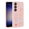 Galaxy S23 Kılıf Kabartma Figürlü Parlak Zore Toys Silikon Kapak