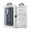 Galaxy S24 Kılıf Lacoste Orjinal Lisanslı M-safe Şarj Özellikli PU Deri Görünümlü Karışık Monogram Desenli Kapak