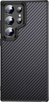 Galaxy S24 Ultra Kılıf Aramid Karbon Fiber M-safe Özellikli Wlons Radison Kapak