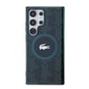 Galaxy S24 Ultra Kılıf Lacoste Orjinal Lisanslı M-safe Şarj Özellikli Çift Katmanlı Timsah Logolu Blend Monogram Kapak
