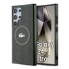 Galaxy S24 Ultra Kılıf Lacoste Orjinal Lisanslı M-safe Şarj Özellikli Çift Katmanlı Timsah Logolu Blend Monogram Kapak