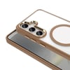 Galaxy S25 Kılıf Magsafe Şarj Özellikli Zore Krom Magsafe Silikon Kapak