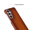 Galaxy S26 Plus için, Hakiki Deri, El Yapımı Kılıf, İç Yüzeyi Kadife, Gölgeli Taba