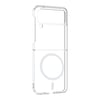 Galaxy Z Flip 4 Kamera Korumalı M-Safe Şarj Özellikli Şeffaf Zore London Sert PC Kapak
