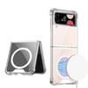 Galaxy Z Flip 4 Kılıf Wireless Şarj Özellikli Airbagli Zore Kıpta Anti Shock M-safe Kapak