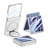 Galaxy Z Flip 8 Kılıf M-safe Şarj Özellikli Zore Kıpta KPT-06 Ring Standlı Kapak