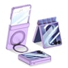 Galaxy Z Flip 8 Kılıf M-safe Şarj Özellikli Zore Kıpta KPT-06 Ring Standlı Kapak