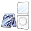 Galaxy Z Flip 8 Kılıf M-safe Şarj Özellikli Zore Kıpta KPT-05 Ring Standlı Sert PC Kapak