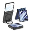 Galaxy Z Flip 8 Kılıf M-safe Şarj Özellikli Zore Kıpta KPT-06 Ring Standlı Kapak