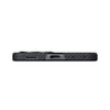 Galaxy Z Flip 8 Kılıf M-safe Şarj Özellikli 600D Aramid Karbon Fiber Pitaka Edge Serisi Black-Grey Twill Kapak