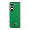 Galaxy Z Fold 5 Kılıf Lacoste Orjinal Lisanslı PU Pike Desenli Arka Yüzey İkonik Timsah Dokuma Logolu Kapak