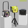 HOPESTAR Partyone Bluetooth / AUX / TF Card / USB Bağlantılı Çift Kablosuz Mikrofonlu RGB Işıklandırmalı Taşınabilir Tripod Destekli Su Geçirmez Extra Bass Hoparlör