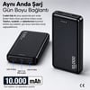 Jpous Urban Fast 10.000mAh PD 3.0 ve QC 3.0 Lisanslı 22.5 Watt Hızlı Şarj Özellikli Dijital G. Powerbank