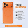 Koen iPhone 17 Pro Max Uyumlu MagSafe Kılıf – Kablosuz Şarj Destekli, Köşe Koruma Darbe Emici, Şeffaf Mat Premium Telefon Kılıfı, Orange