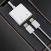 Lenyes AX92 Lightning to Lightning 2in1 Şarj ve Kulaklık Dönüştürücü Adaptör