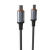 Lenyes LC528 Type-C to Type-C Hızlı Şarj Özellikli Örgülü Data ve Şarj Kablosu 60W 1M