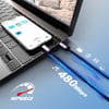 Lenyes LC537 Type-C to Lightning Hızlı Şarj Özellikli Örgülü Data ve Şarj Kablosu 27W 1M