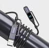 Lenyes LC542 Dijital Göstergeli 4in1 USB-A - Type-C + Type-C to Lightning 100W 1M