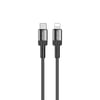 Lenyes LC546 Type-C to Lightning Örgü Tasarımlı Hızlı Şarj Özellikli Data ve Şarj Kablosu 27W 1M