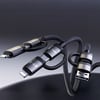 Lenyes LC557 4in1 USB-A - Type-C + Type-C to Lightning E-Mark Smart Çipli Data ve Şarj Kablosu 240W 1M