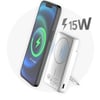 Lenyes PW0006D PD 20W Hızlı Şarj Özellikli Kartlıklı Standlı Wireless Powerbank 15W 5000mAh