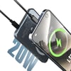 Lenyes PW0007D 20W Dijital LED Ekranlı Yüzük Standlı Wireless Powerbank 15W 5000mAh