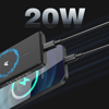 Lenyes PW1008D PD 20W LED Ekranlı Yapay Zeka Destekli Ultra İnce Wireless Powerbank 15W 10.000mAh