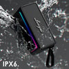 Lenyes S876 Supreme Serisi RGB Işıklı Taşınabilir Su Geçirmez TWS Bluetooth Hoparlör v5.3 45W