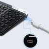 Lenyes WK106 Sessiz Tuş Tasarımlı Entegre Stand Bölmeli Çift Bluetooth Bağlantılı 2.4G Kablosuz Klavye