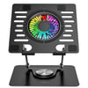 Addison AD-RC36 Steely 360 Derece Dönebilen Fanlı RGB Işıklı Ayarlanabilir Siyah Metal Laptop Stand