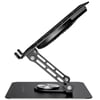 Addison AD-RC36 Steely 360 Derece Dönebilen Fanlı RGB Işıklı Ayarlanabilir Siyah Metal Laptop Stand