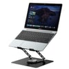 Addison AD-RC36 Steely 360 Derece Dönebilen Fanlı RGB Işıklı Ayarlanabilir Siyah Metal Laptop Stand