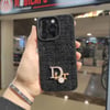 Apple iPhone 12 Pro Max Dior Logolu Kumaş Kaplamalı Telefon Kılıfı