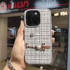 Apple iPhone 12 Pro Max Gold Figürlü Kumaş Kaplamalı Telefon Kılıfı