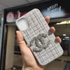 Apple iPhone 13 Pro Max Chanel Logolu Kumaş Kaplamalı Telefon Kılıfı