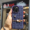 Apple iPhone 13 Pro Max Gold Figürlü Kumaş Kaplamalı Telefon Kılıfı