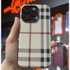 Apple iPhone 14 Pro Burberry Desenli Silikon Kılıf