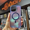 Apple iPhone 15 Glaze Magsafe Stand Olabilir Hologramlı Sert Silikon Kapak
