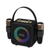 Boom Bass M4101Çift Mikrofonlu Taşınabilir Deri USB / TF Card / Aux / Bluetooth Karaoke Hoparlör