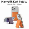 Magsafe Destekli Standlı Deri Kartlık