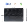 Mobicaps AL-2769 Tablet ve Telefonlar İçin Uyumlu Şarjlı Touchpadli Yuvarlak Tuş Bluetooth Klavye